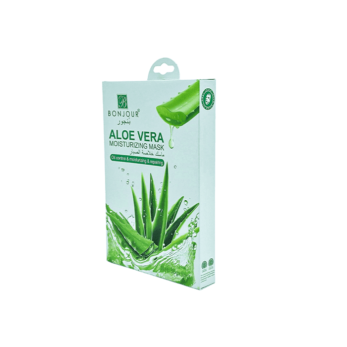Aloe Vera Moisturizing Face Mask 5pcs – Hydrating & Refreshing Skin Care Set