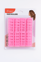 8pc Pink Hair Rollers - Heat-Free Curling Set for Voluminous Hair