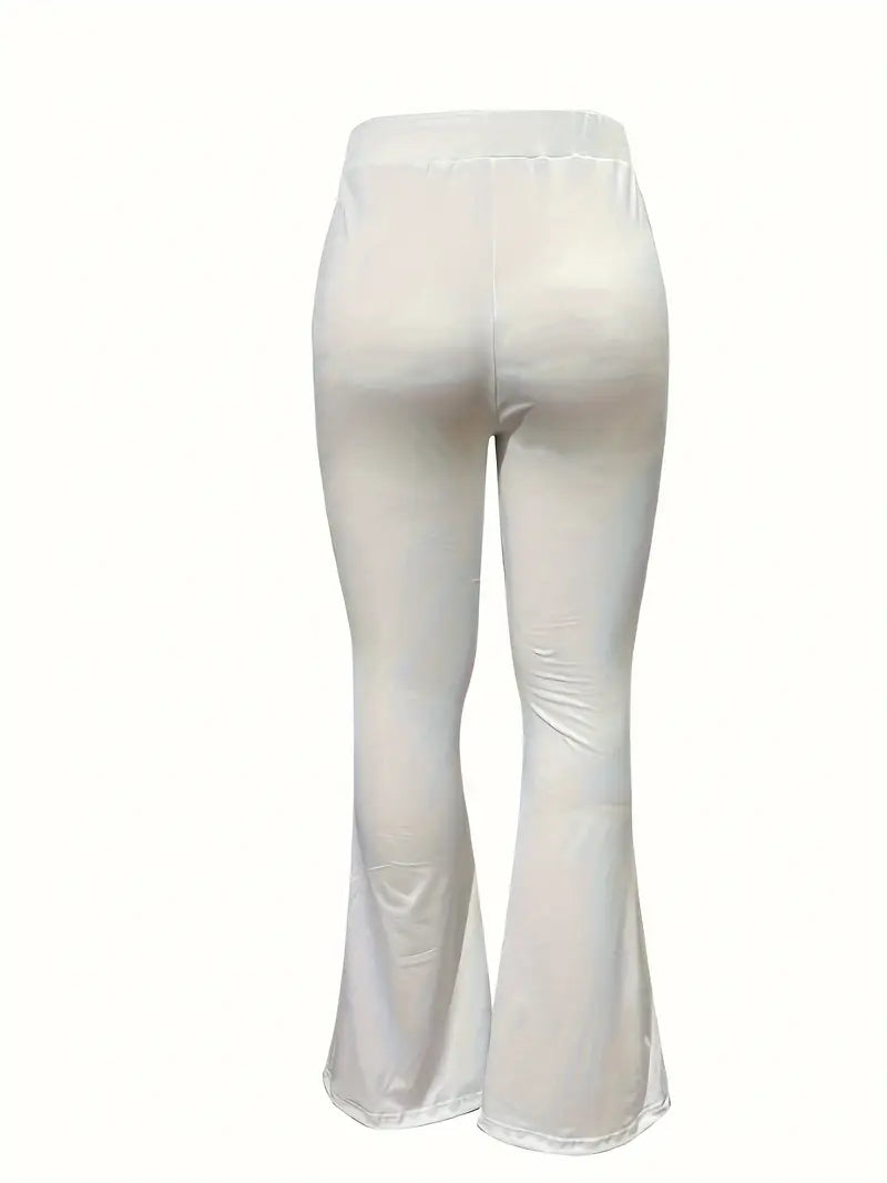 White Wide Leg Flare Pants