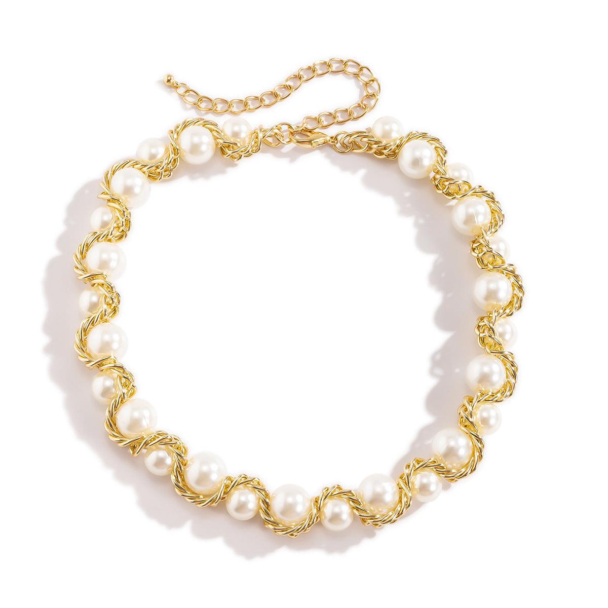 Elegant Short Pearl Choker Necklace - XD21