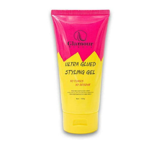 Glamour Beauty Ultra Glued Styling Gel 150g - Maximum Hold & Extreme Shine