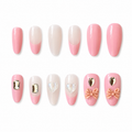 Luxury Bow Rhinestone Press-On Nails – Glam Artificial Nail Set