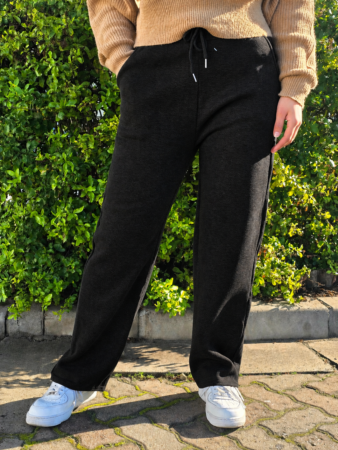 Chic Patterned Straight Cut Pants