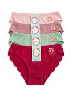 Ribbed Rainbow Print Brief Panty 2PC