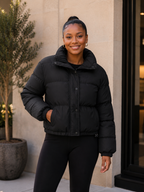 Women’s Cropped Puffer Winter Jacket