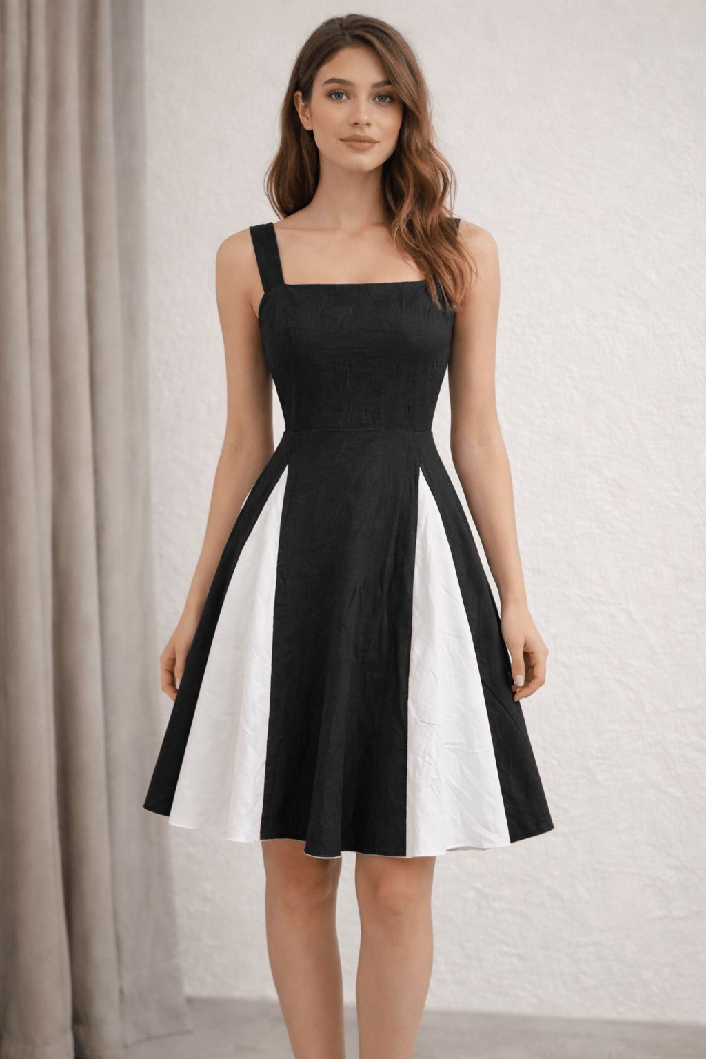 Parisian Contrast Sleeveless Mini Dress
