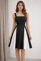 Parisian Contrast Sleeveless Mini Dress