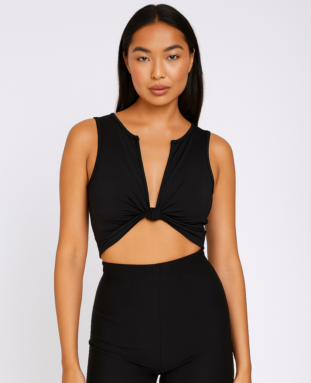 Black Front Twist Outfit Set