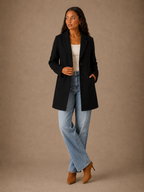 Elegant Tailored Mid-Length Blazer Coat