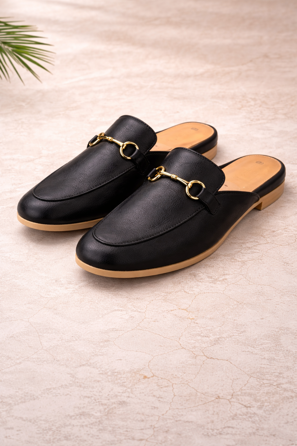 Women’s Metal Detail Slip-On Loafers – Classic Low Heel Casual Mules