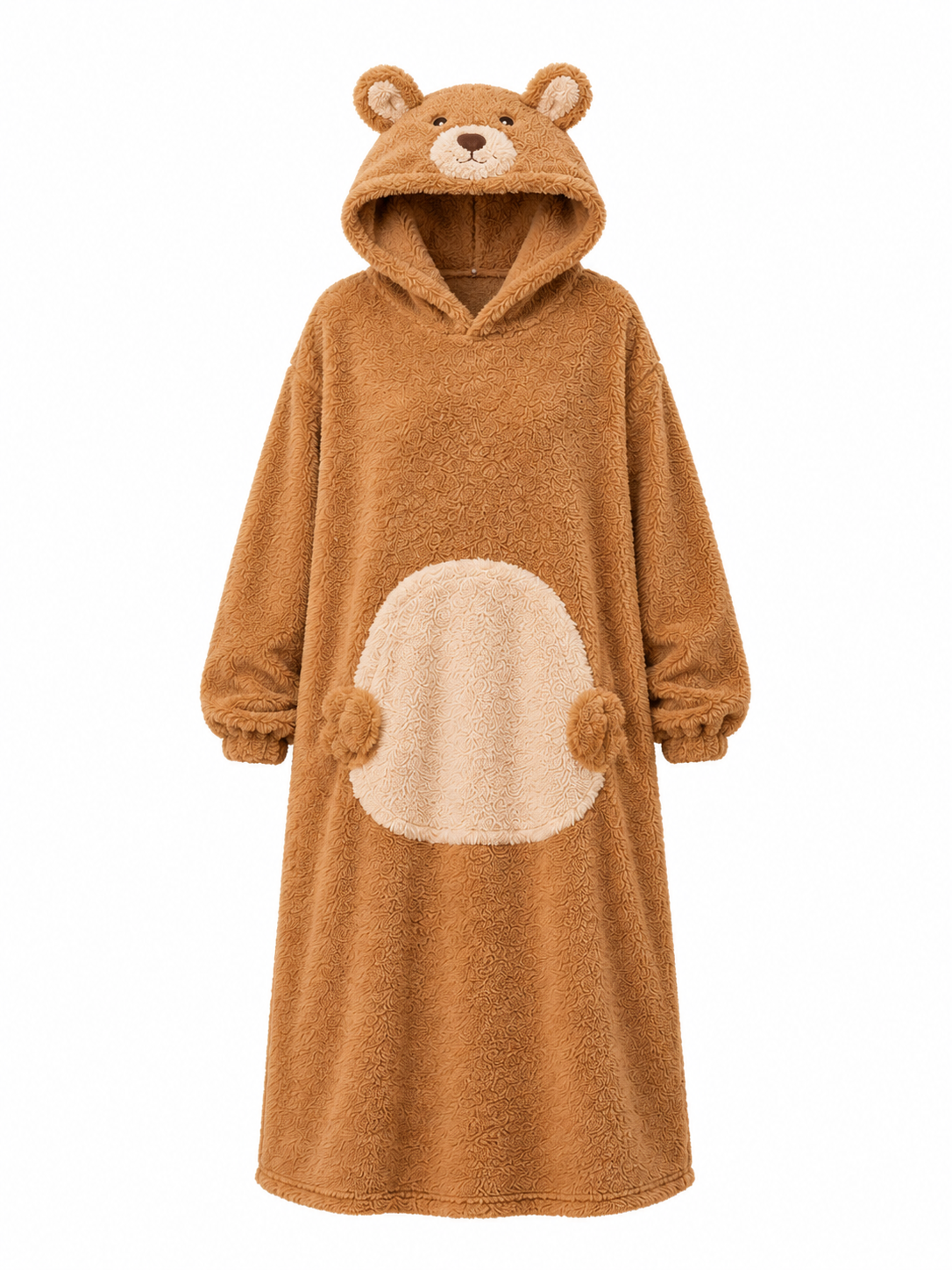 Cozy Bear Plush Hoodie Blanket Dress