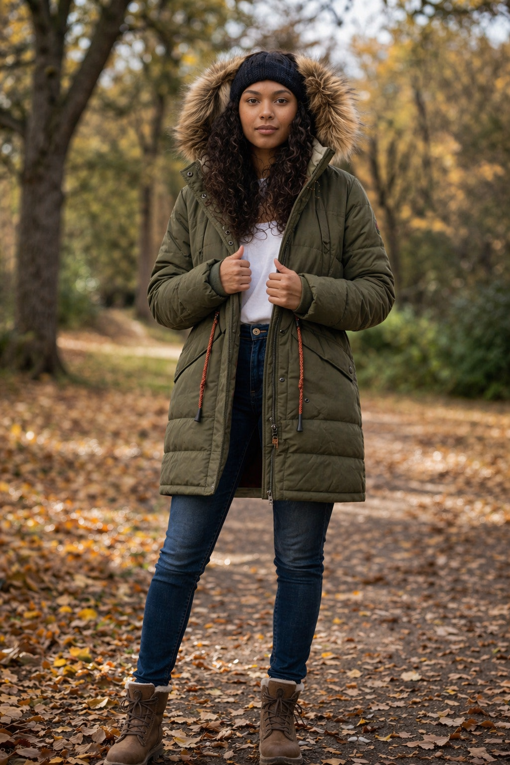 Fur Hooded Long Puffer Coat – Winter Warm Quilted Jacket