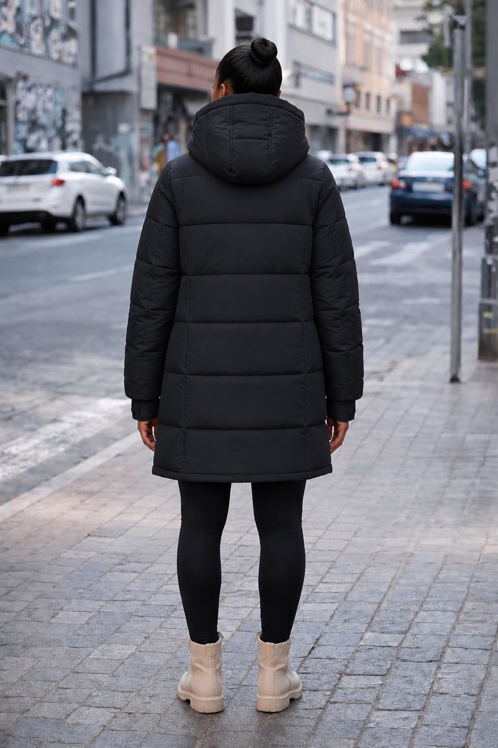 Urban Thermal Long Hooded Puffer Coat