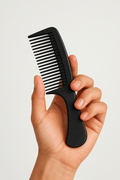 Black Mini Comb with Handle 1pc – Stylish & Functional Hair Care