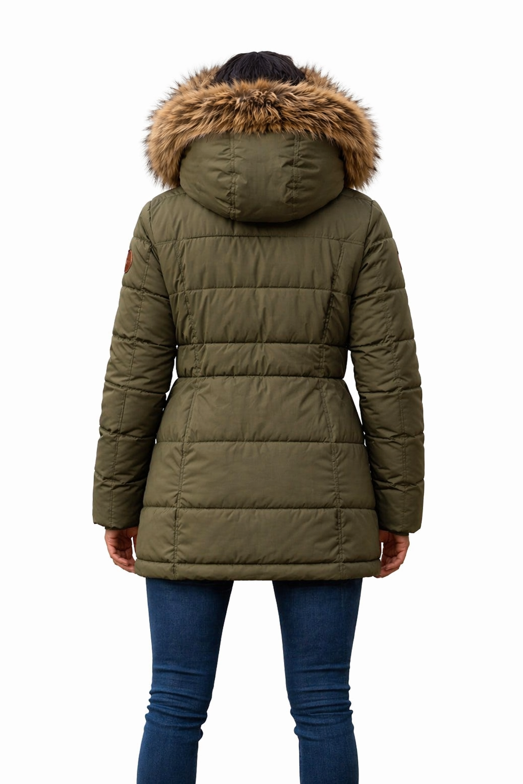 Fur Hooded Long Puffer Coat – Winter Warm Quilted Jacket