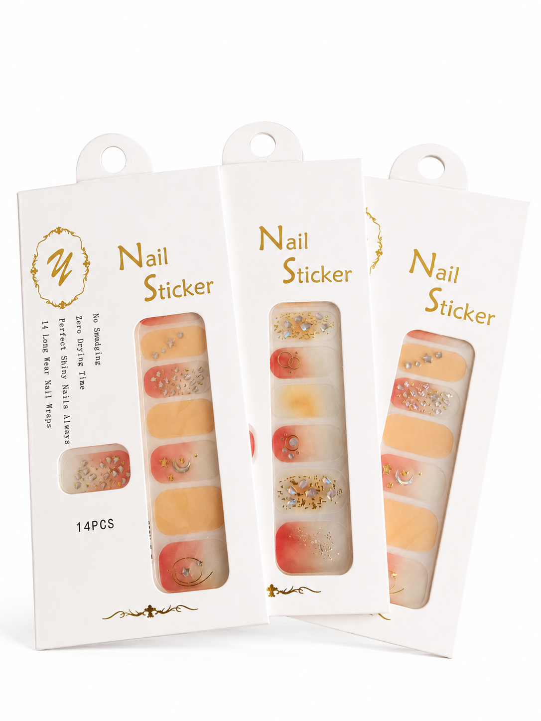 Elegant Designer UV Nail Wrap Stickers