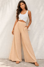High Waist Pleated Wide Leg Pant