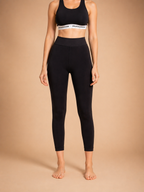 Black High-Waisted Thermal Leggings