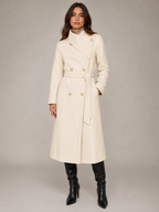 Elegant Double Breasted Longline Winter Coat