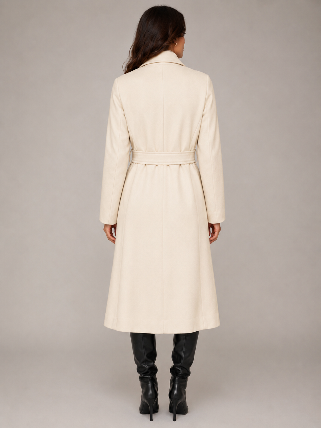 Elegant Double Breasted Longline Winter Coat