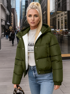 Women’s Hooded Cropped Puffer Jacket