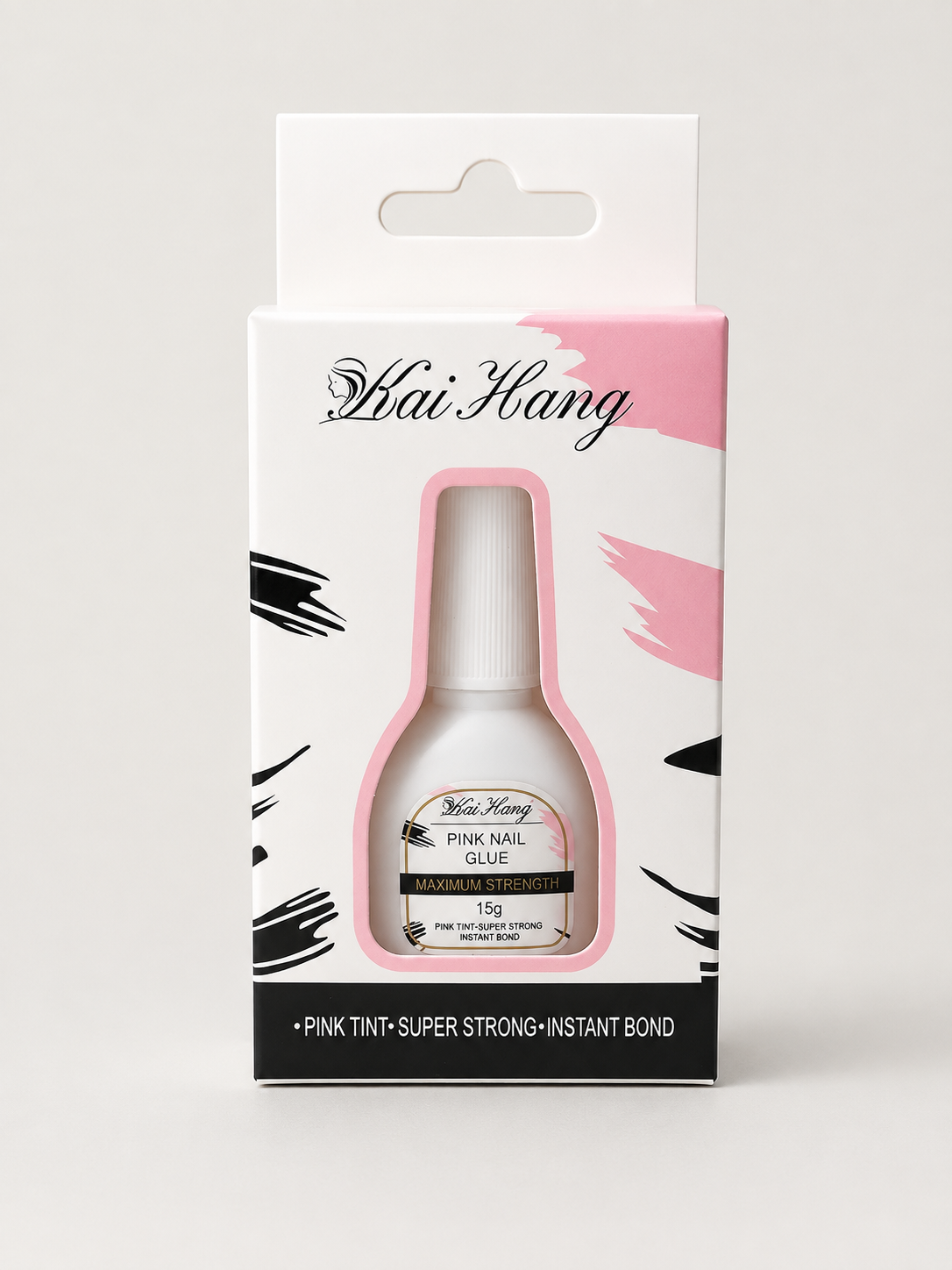 Pink Tint Nail Glue - Long-Lasting Adhesive for Perfect Nails