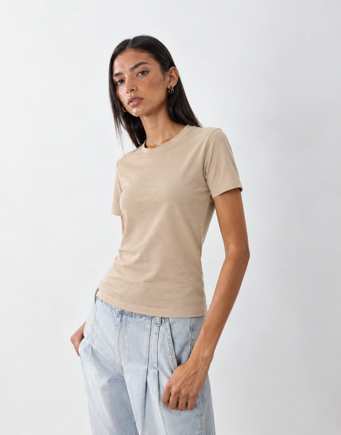 Plain Short Sleeve Crew T-shirt