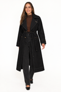 Oversized Denim Trench Coat
