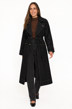 Oversized Denim Trench Coat