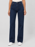 Trendy Dark Wash Wide-Leg Jeans – DYQ 383
