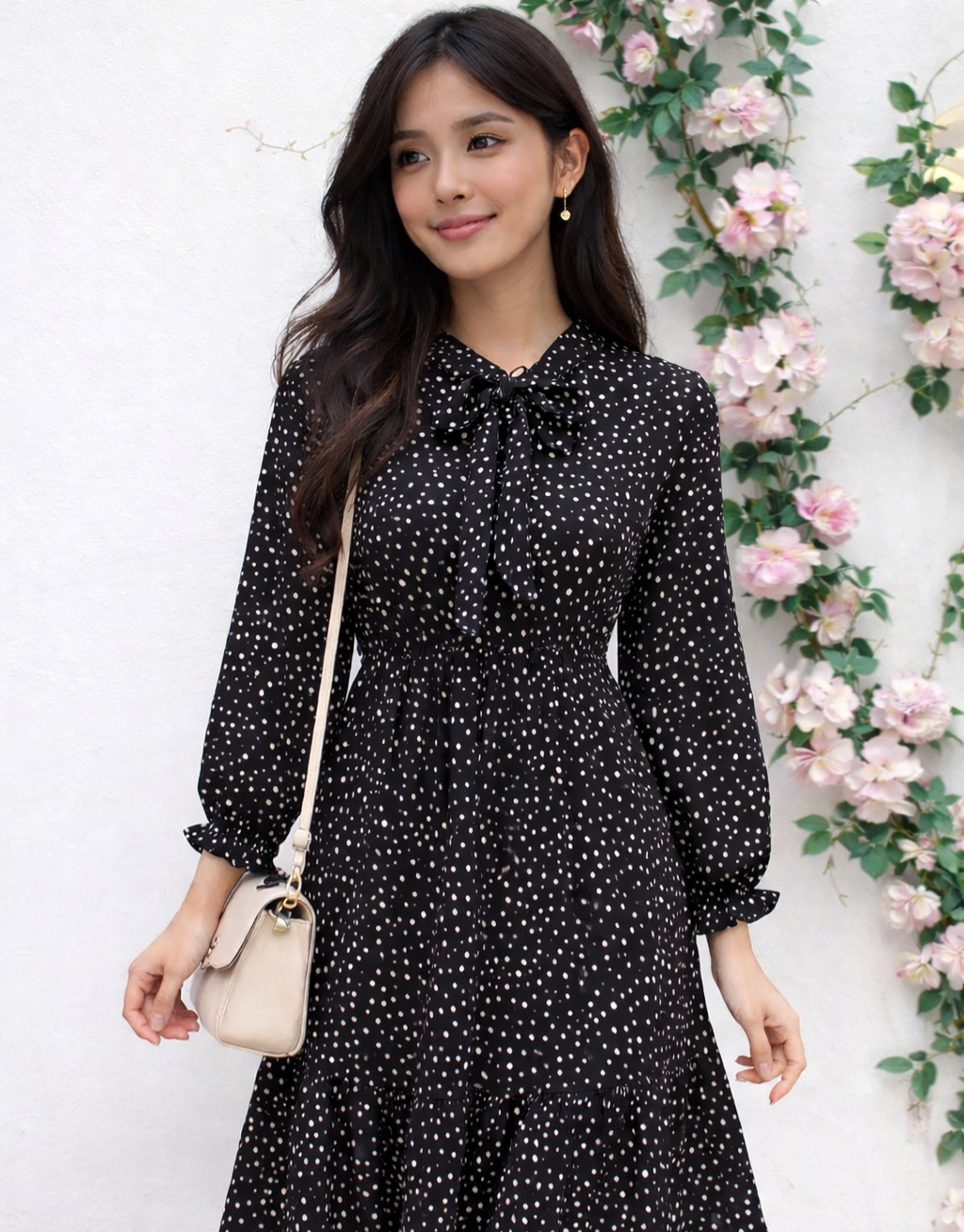 Elegant Vintage Midi Shirt Dress