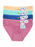 Lace Cotton Brief Panty 2-PC