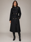 Elegant Double Breasted Longline Winter Coat