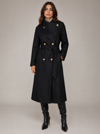 Elegant Double Breasted Longline Winter Coat