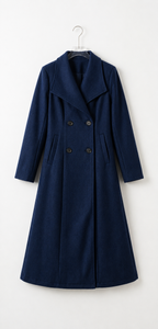 Classic Double-Breasted Long Coat