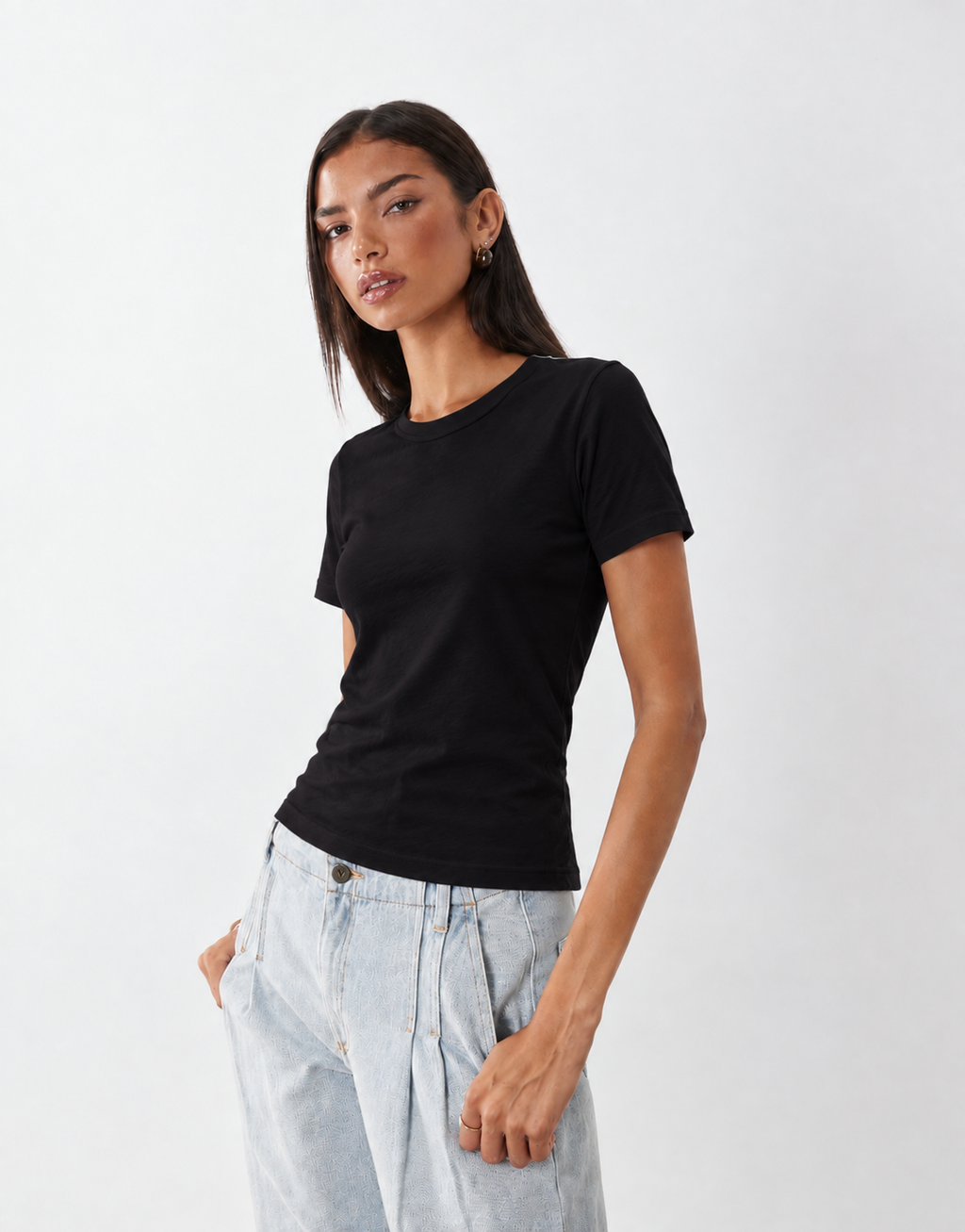 Plain Short Sleeve Crew T-shirt