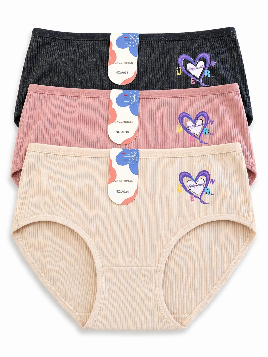 Ribbed Brief Panty 2pcs