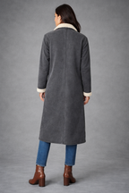 Women’s Long Sherpa-Lined Denim Coat