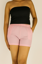 Petite Casual Elastic Waist Shorts