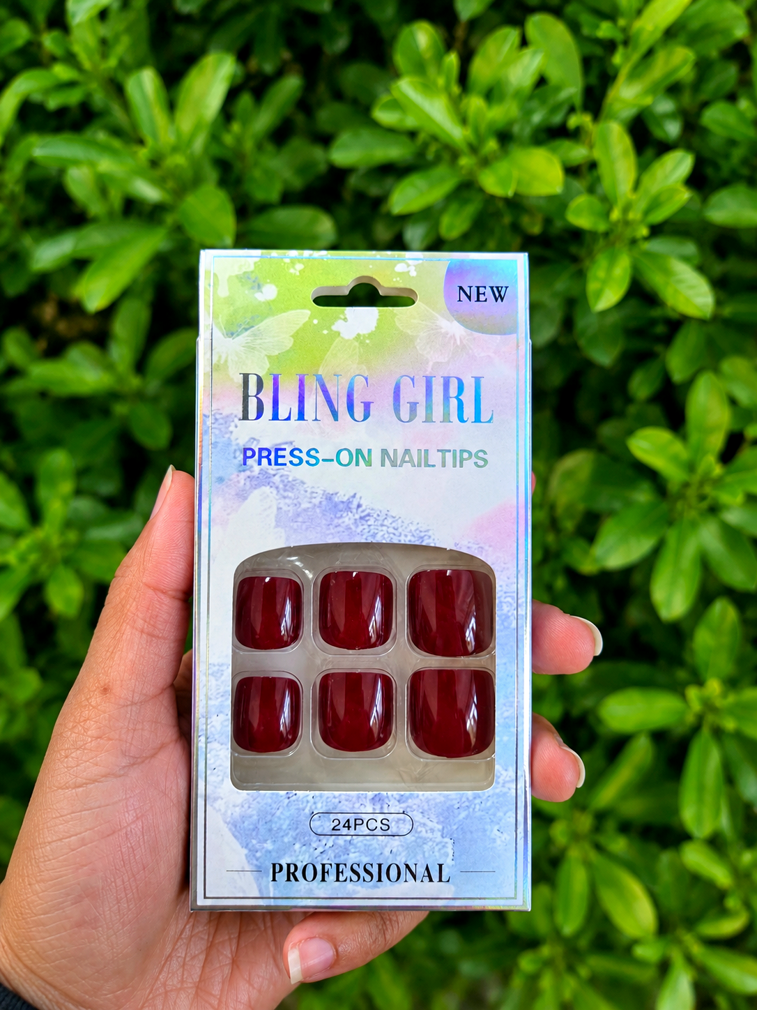 Bling Girl Press-On Tow Nail-tips 24pcs