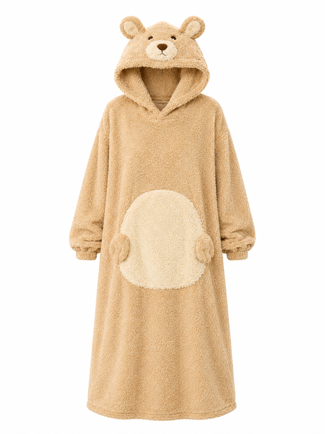Cozy Bear Plush Hoodie Blanket Dress