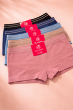 Women’s Ribbed Seamless Boyshort Briefs 2PC