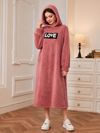 Minimal Luxe Hooded Maxi Lounge Dress