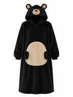 Cozy Bear Plush Hoodie Blanket Dress