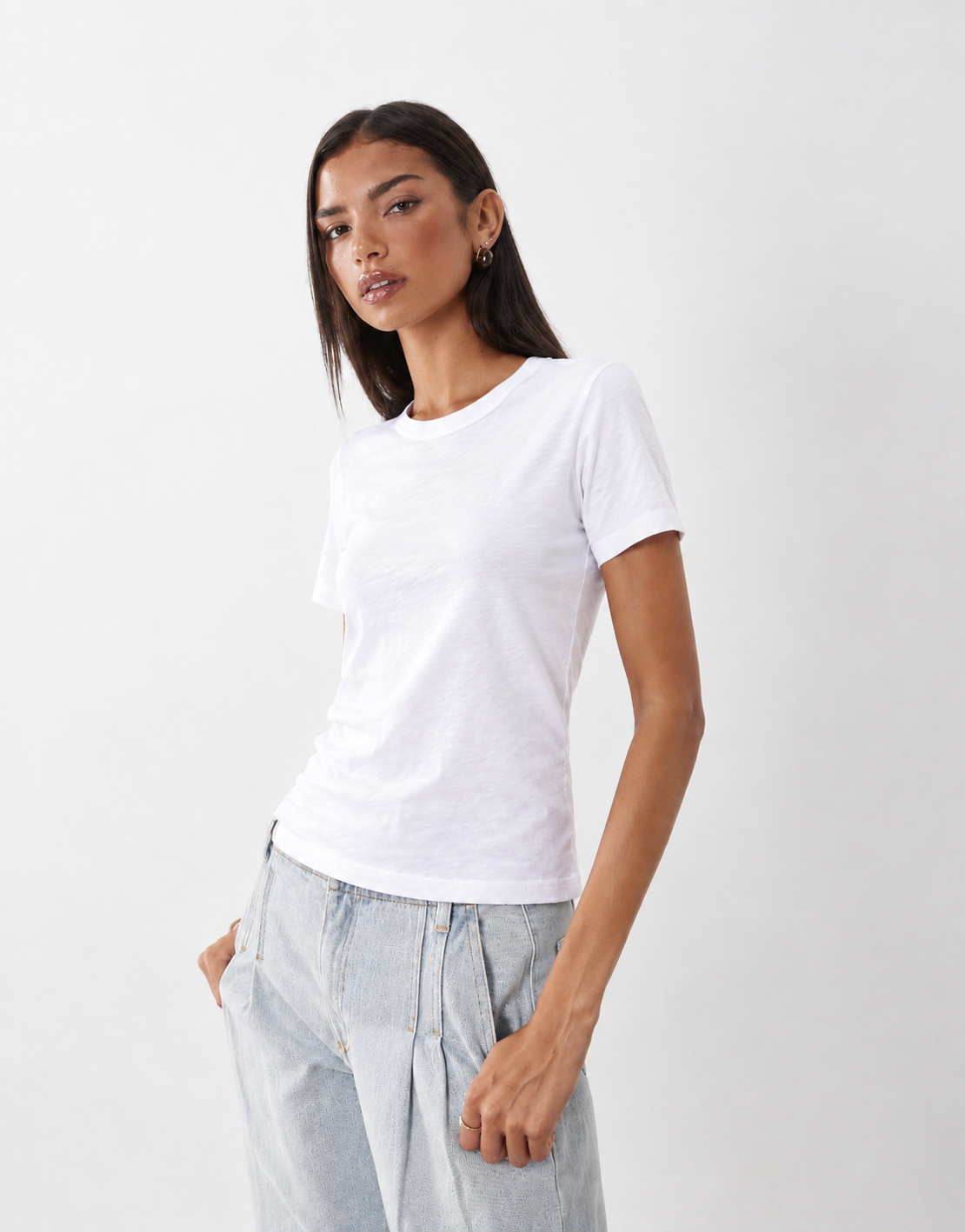 Plain Short Sleeve Crew T-shirt