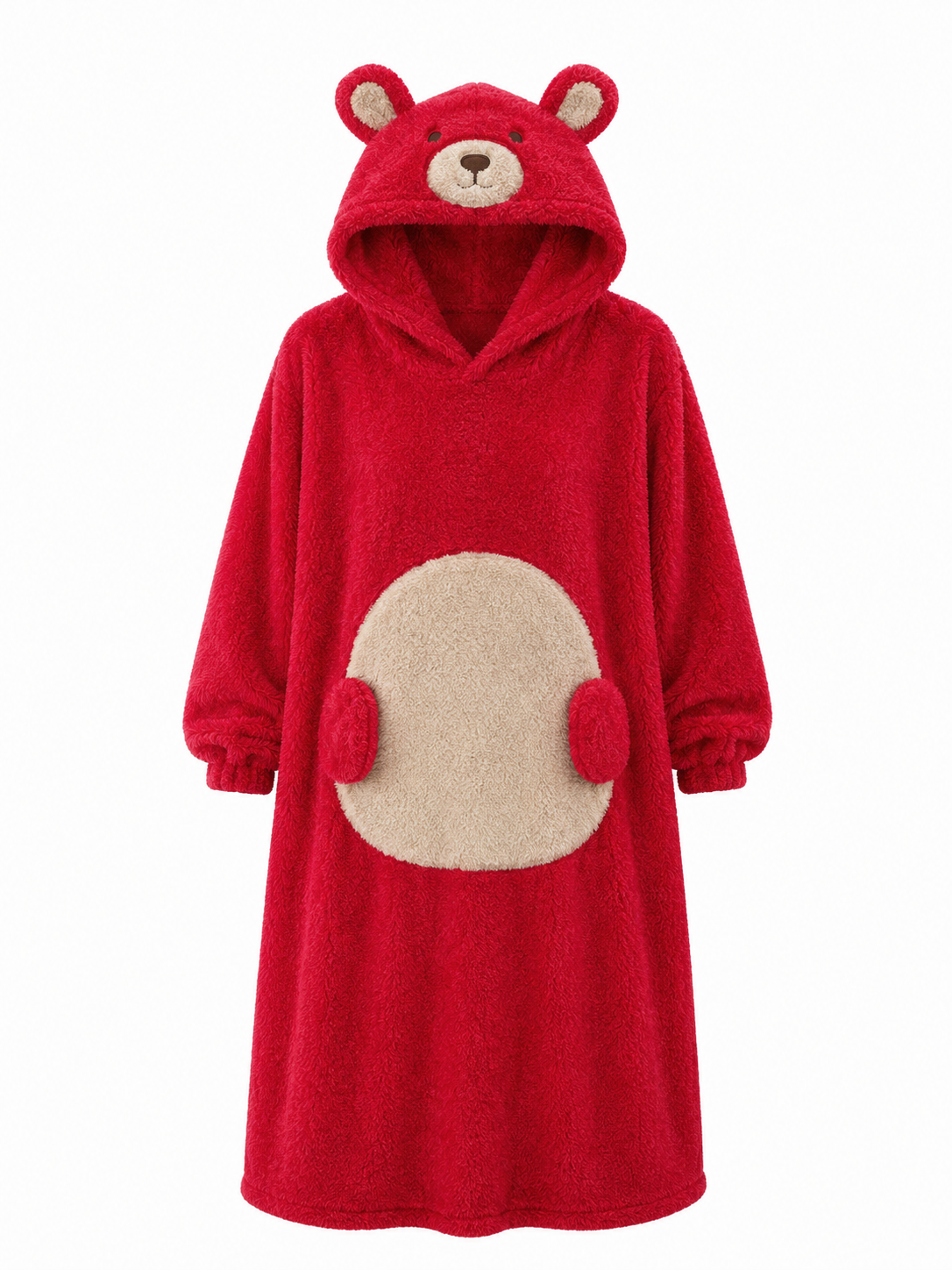 Cozy Bear Plush Hoodie Blanket Dress