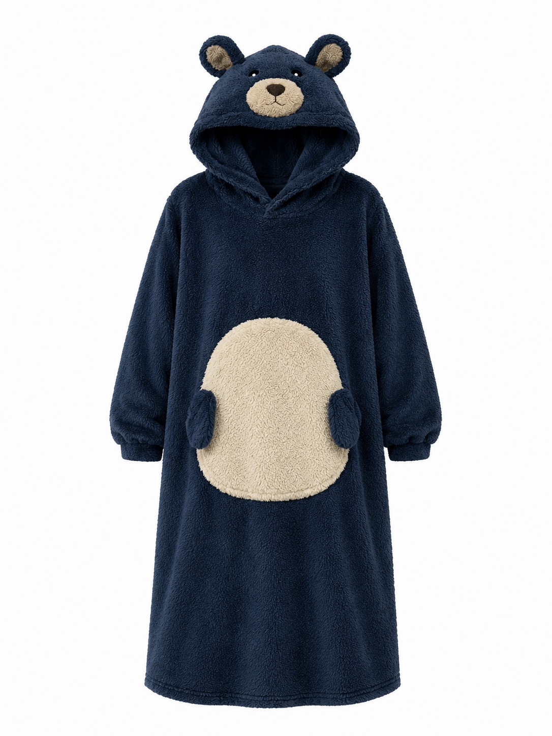 Cozy Bear Plush Hoodie Blanket Dress