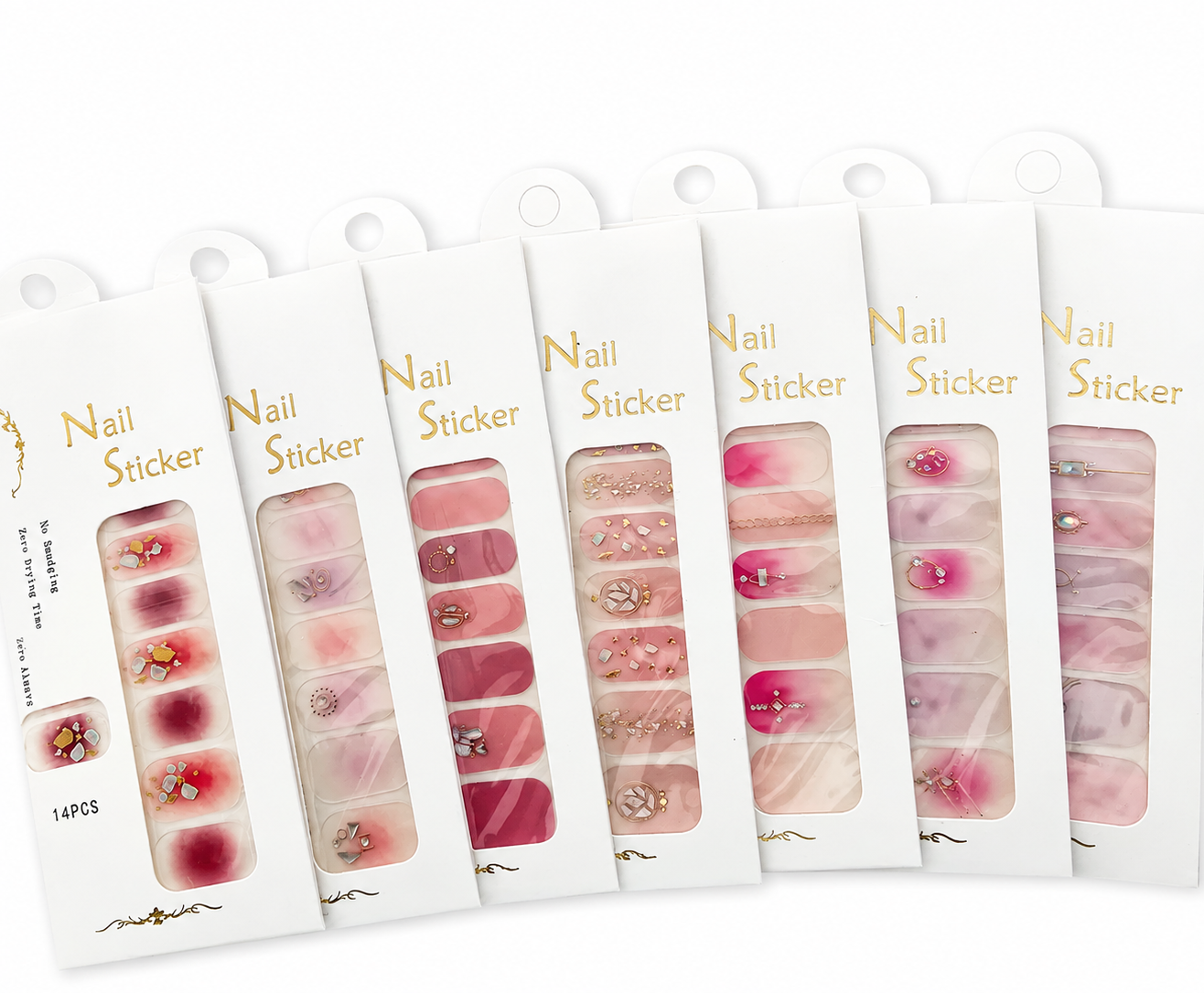Elegant Designer UV Nail Wrap Stickers