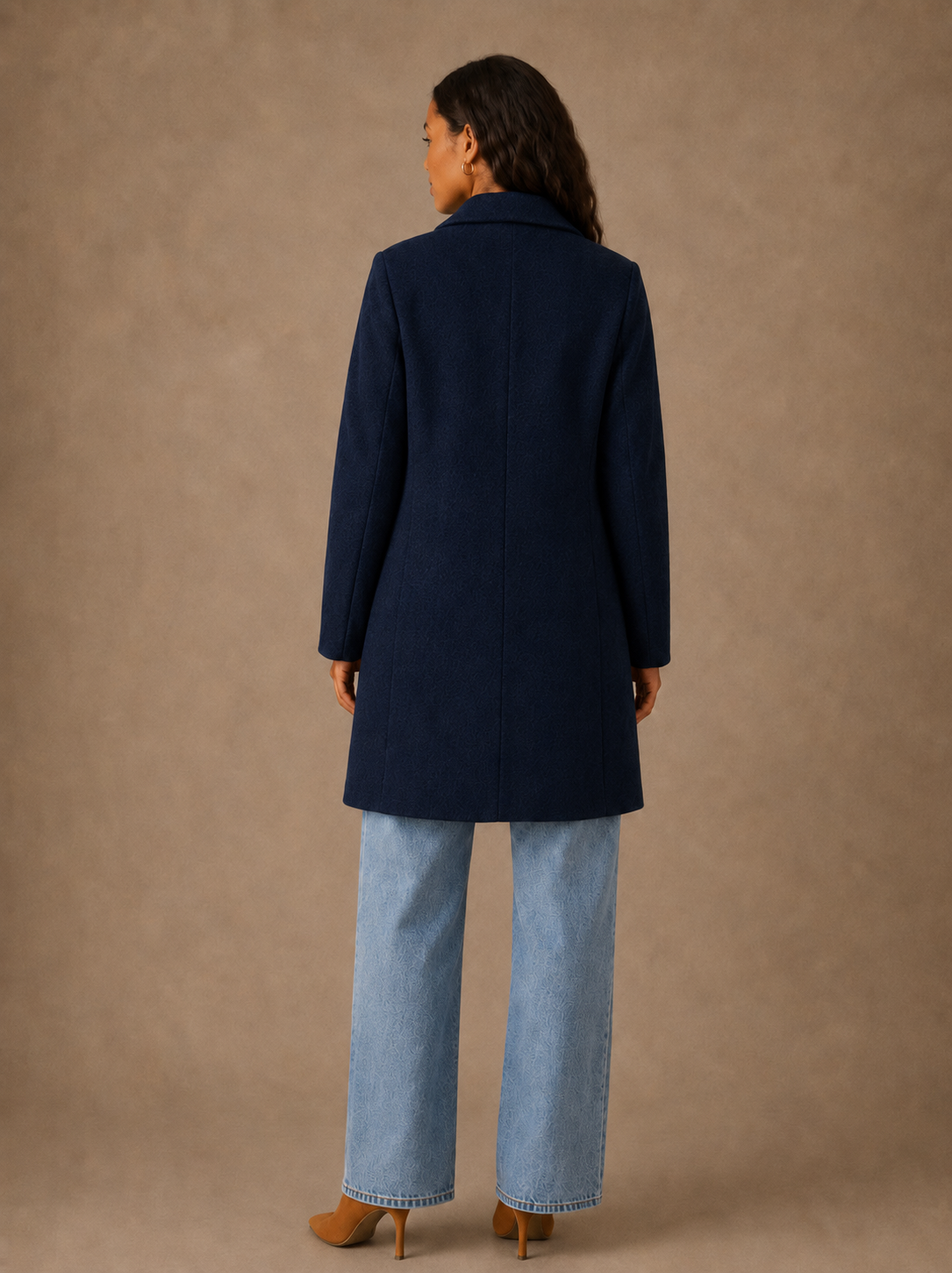 Elegant Tailored Mid-Length Blazer Coat