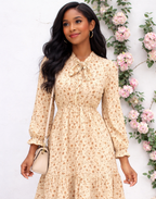 Elegant Vintage Midi Shirt Dress